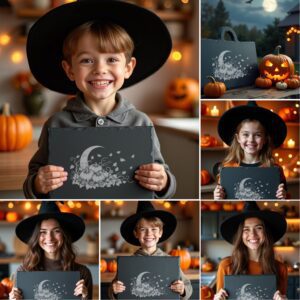 Halloween Laser Engraving File, Spooky Slate Cheese Board