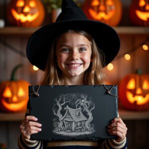 Halloween Laser Engraving File, Witch Cottage Charcuterie Board,