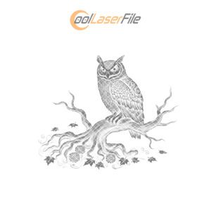 Halloween Owl Charcuterie Board Laser Engraving File, Slate