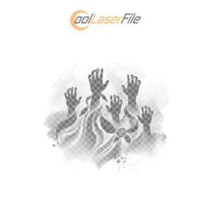 Halloween Phantom Hands Slate Board, Spooky Kitchen Decor,