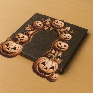 Halloween Pumpkin Archway 3D Illusion Laser Engraving File,