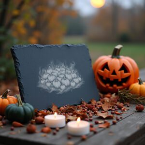 Halloween Pumpkin Patch Laser Engraving File for Slate