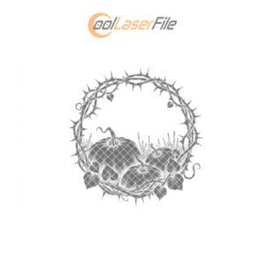 Halloween Pumpkin Patch Laser Engraving for Slate Cheese,