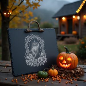 Halloween Slate Charcuterie Board Laser File, Bewitched Lantern