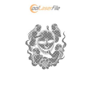 Halloween Slate Cheese Board, Laser Engraved Mask, Spooky