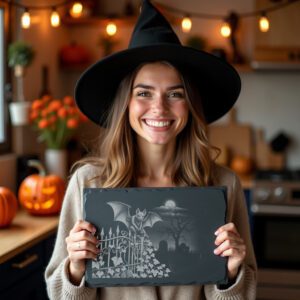 Halloween Vampire Bat Charcuterie Board Laser File, Gothic