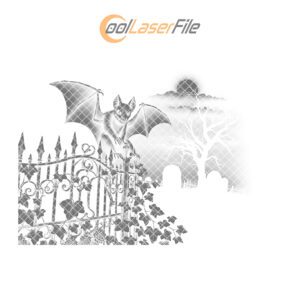 Halloween Vampire Bat Charcuterie Board Laser File, Gothic