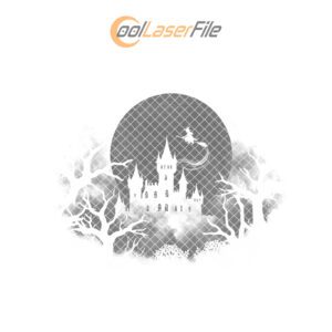 Halloween Witch Moon Engraving File, Slate Cheese Board,