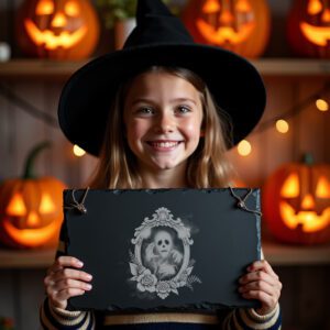 Haunted Mirror Portal Laser Engraving File for Slate