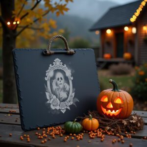 Haunted Mirror Portal Laser Engraving File for Slate