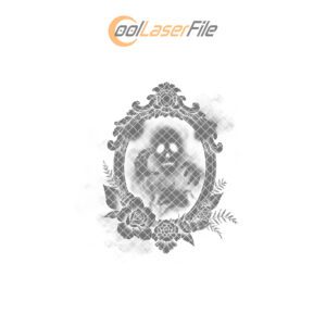 Haunted Mirror Portal Laser Engraving File for Slate