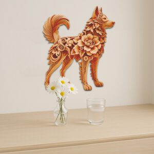 Husky 3D Illusion Dog Art, Laser Engraving File,