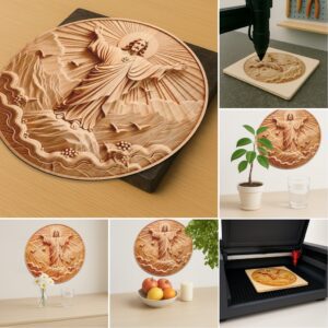 Jesus 3D Illusion Laser Engraving Bundle, Religious Art