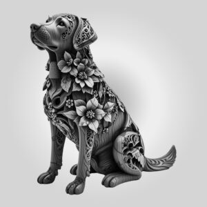 Labrador Retriever 3D Illusion Laser Engraving File, Dog