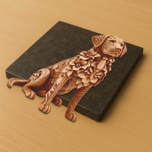 Labrador Retriever 3D Laser Engraving File, Dog Art