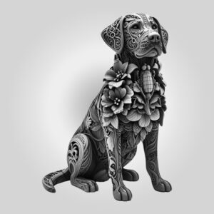 Labrador Retriever 3D Laser Engraving File, Dog Art