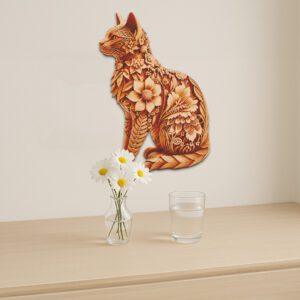 Savannah Cat 3D Illusion Laser Engraving File, Glow