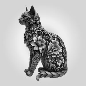 Savannah Cat 3D Illusion Laser Engraving File, Glow