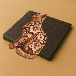 Siamese Cat 3D Laser Engraving File, Digital Art