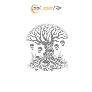 Skull Lanterns Halloween Laser Engraved Slate Board, Spooky