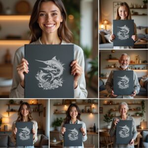 Slate Cheese Board Bundle, Wild Animal Family Laser