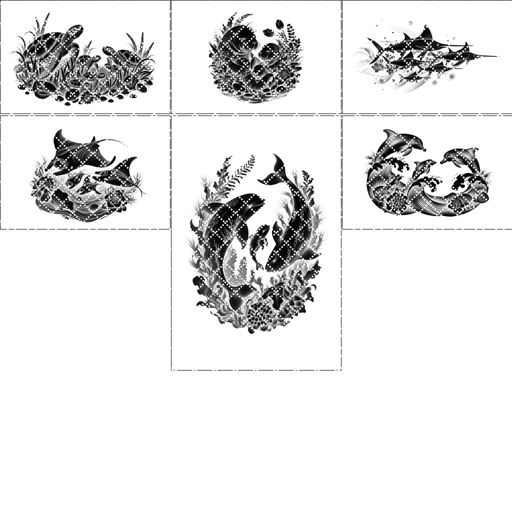 Slate Cheese Board Engraving Bundle, Wild Animal Family