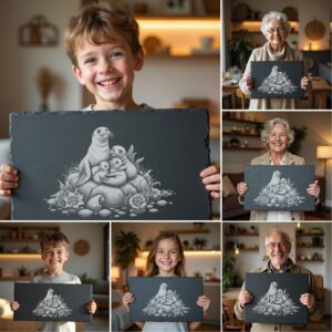 Slate Cheese Board Laser Engraving Bundle, Wild Animal