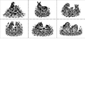 Slate Cheese Board Laser Engraving Bundle, Wild Animal