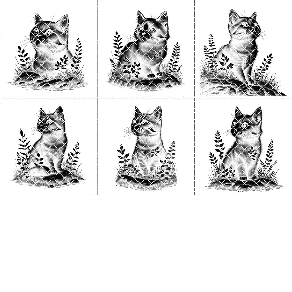 Slate Coaster Engraving Bundle, Cute Cat PNG, DIY