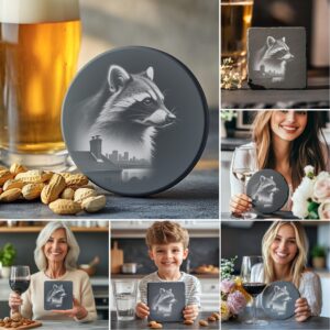 Slate Coaster Engraving Bundle, Laser Design PNGs for