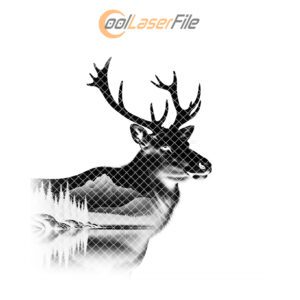 Slate Coaster Engraving File, Majestic Elk Wild Animal