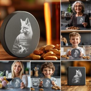 Slate Coaster Laser Engraving PNG Bundle, Modern Drink