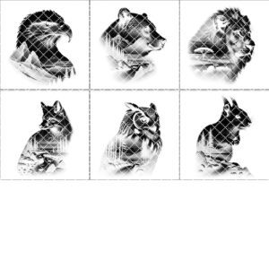 Slate Coaster Laser Engraving PNG Bundle, Modern Drink