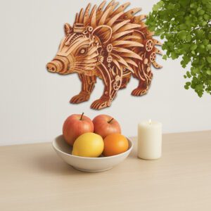 Steampunk Armadillo 3D Illusion Laser Engraving Design, Mechanical