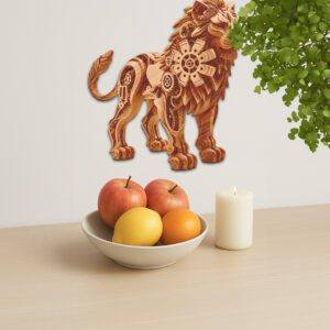 Steampunk Lion 3D Illusion Laser Engraving File, Animal