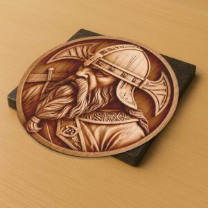 Viking Soldier 3D Illusion Laser Engraving Design, Unique