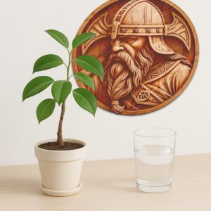 Viking Soldier 3D Illusion Laser Engraving Design, Unique