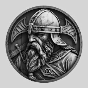 Viking Soldier 3D Illusion Laser Engraving Design, Unique