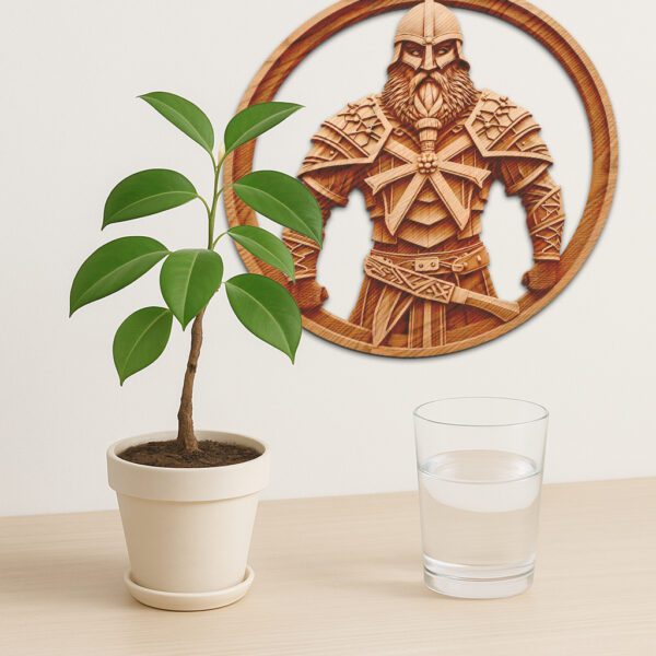 Viking Soldier 3D Illusion Laser Engraving File, Detailed