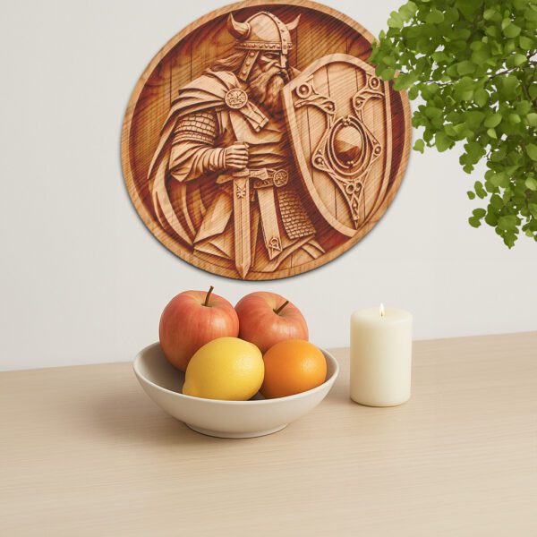 Viking Soldier 3D Illusion Laser Engraving File, Norse