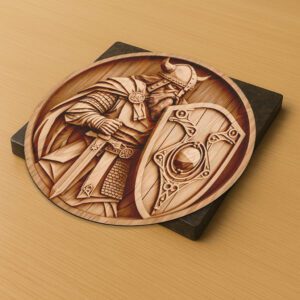Viking Soldier 3D Illusion Laser Engraving File, Norse