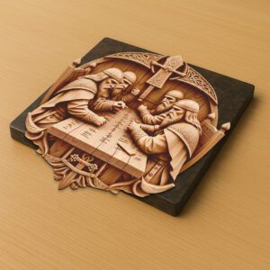 Viking Soldier Council 3D Laser Engraved Wall Art,