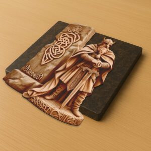 Viking Warrior 3D Engraving File, Norse Mythology Illusion