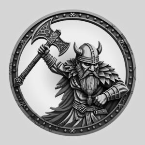 Viking Warrior 3D Illusion Laser Engraving File, Norse
