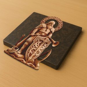 Viking Warrior 3D Illusion Laser Engraving File, Norse