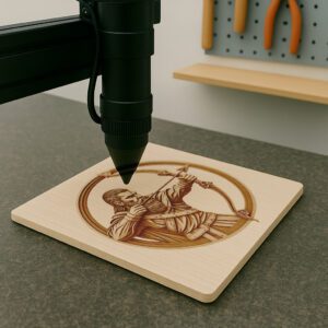 Viking Warrior 3D Illusion Laser Engraving File, Norse