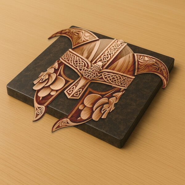 Viking Warrior Helmet 3D Illusion Laser Engraving File,