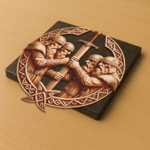 Viking Warriors 3D Illusion Laser Engraving File, Norse