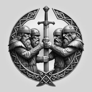 Viking Warriors 3D Illusion Laser Engraving File, Norse
