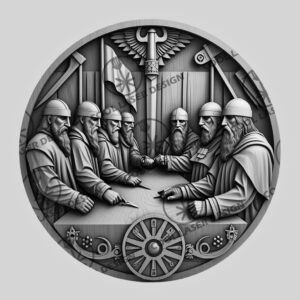 Viking Warriors 3D Illusion Laser Engraving File, Norse